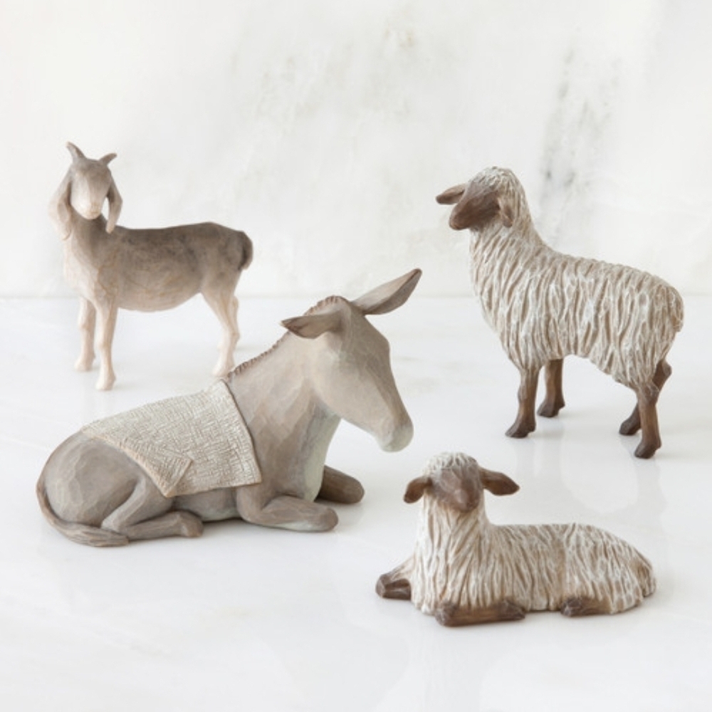 Willow Tree Sheltering Animals Set